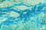Polished Blue River Chrysocolla Slice - Arizona #167548-1